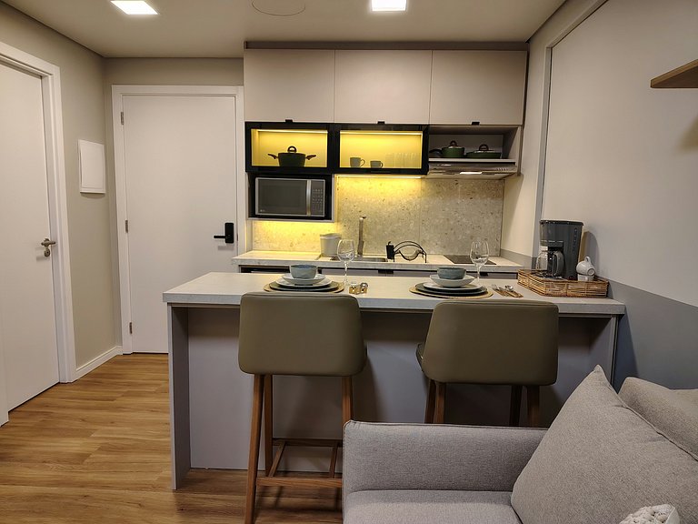 Studio moderno no Mood Central Parque | PUCRS