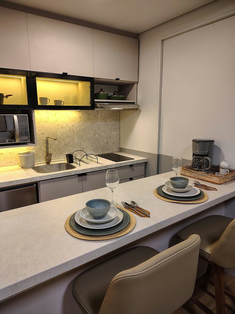 Studio moderno no Mood Central Parque | PUCRS