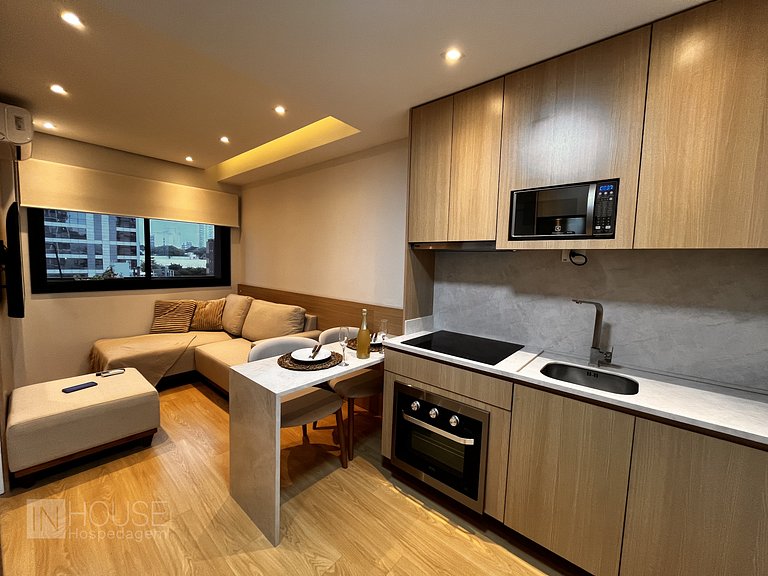 Apto 1 Quarto Premium no Go Carlos Gomes
