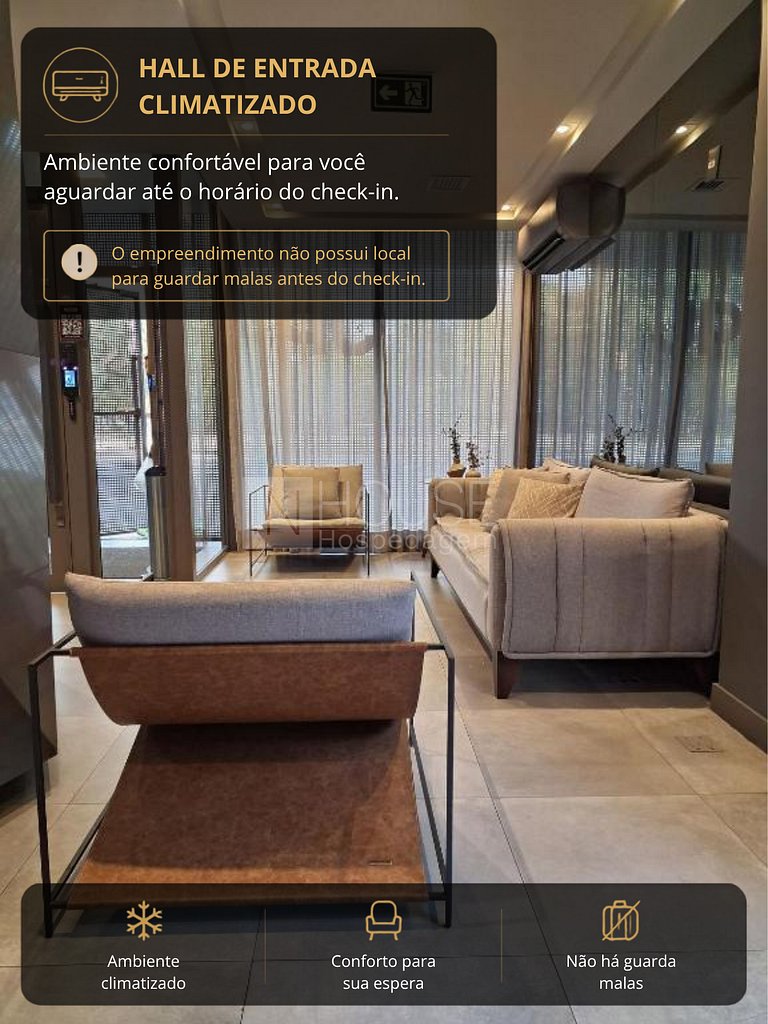 Loft JP Andar Alto - Capacidade para até 4 pessoas
