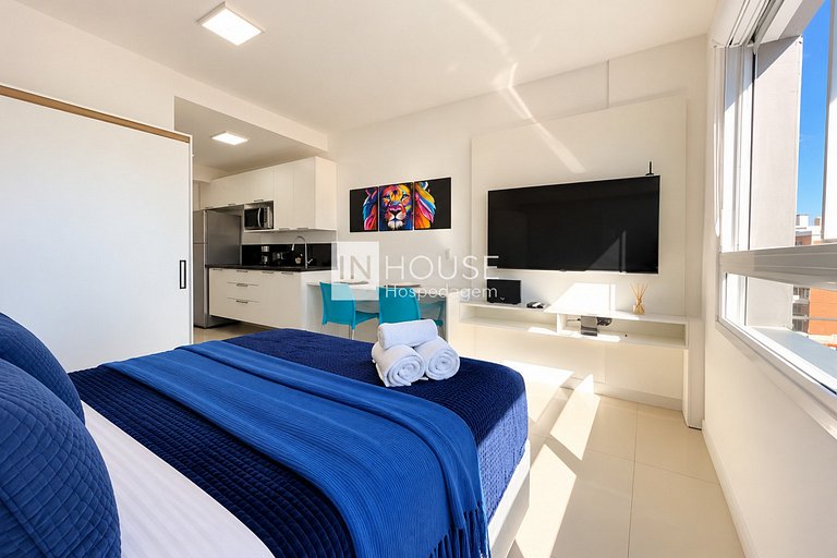 Studio ao lado da PUCRS | Piscina e Academia